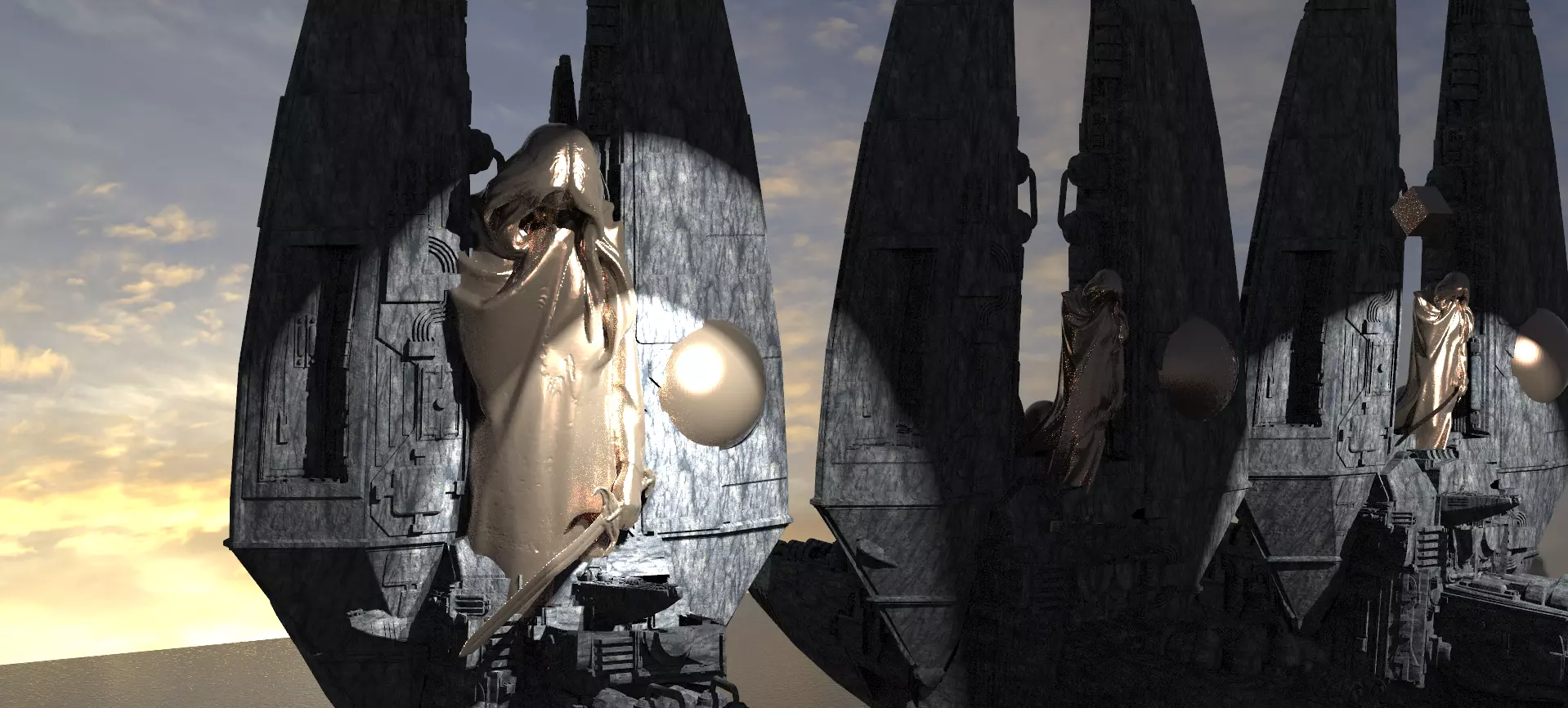 Angel Watch Structures Kitbash  3D model_0