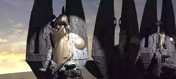 Angel Watch Structures Kitbash  3D model