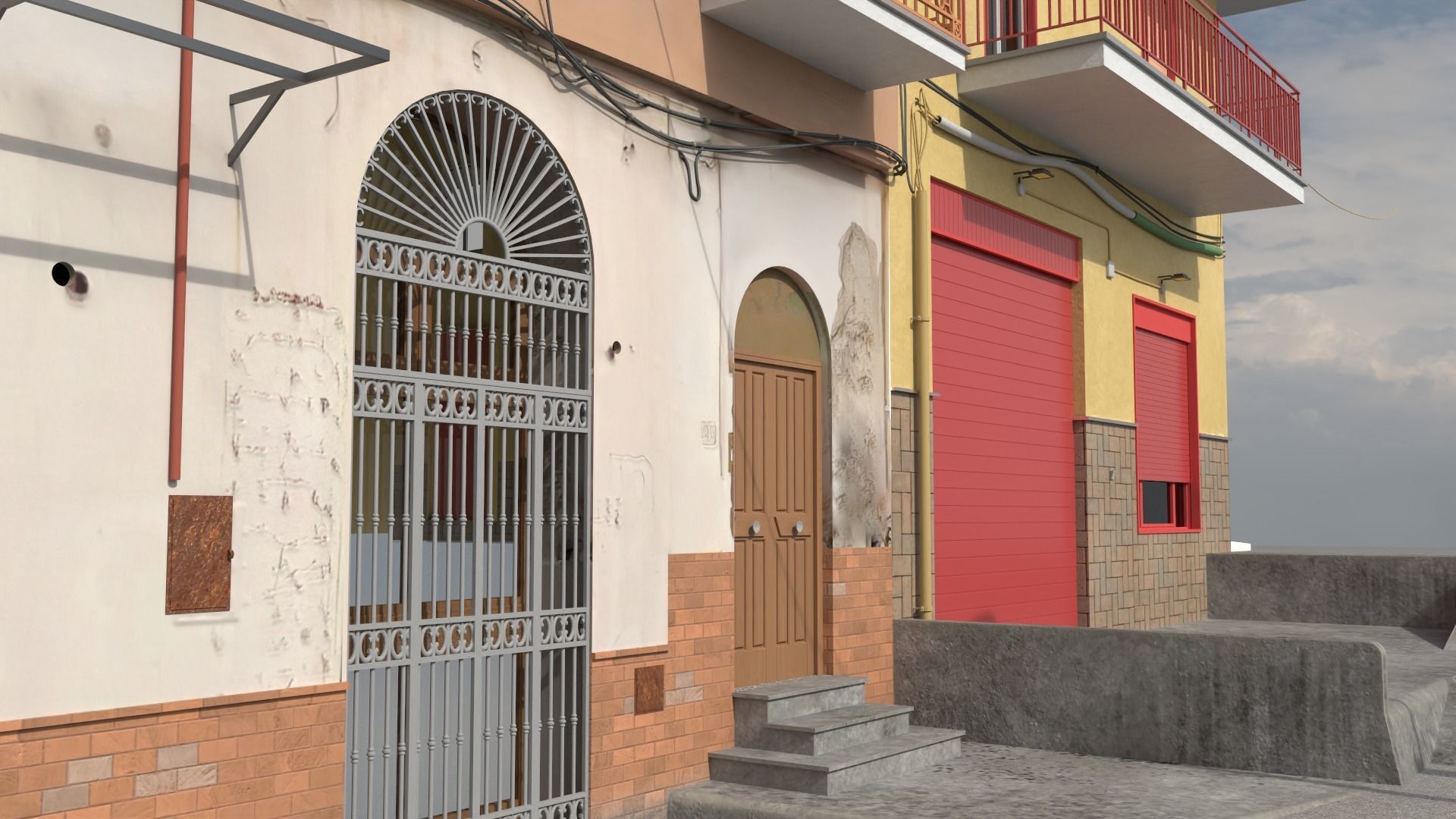 Sicilian Houses Low-poly 3D model_5