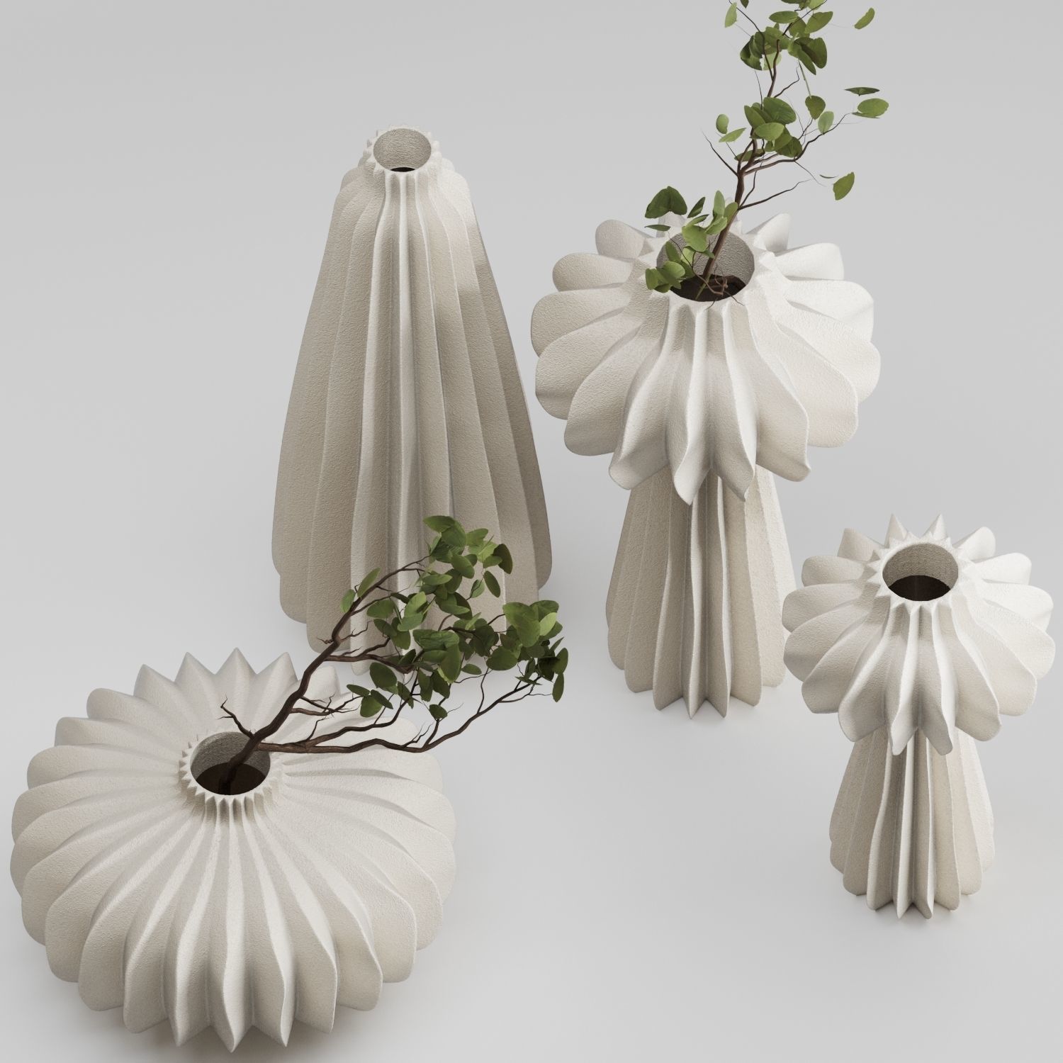 Vase Set 01-Lithos Vases 3D model_2