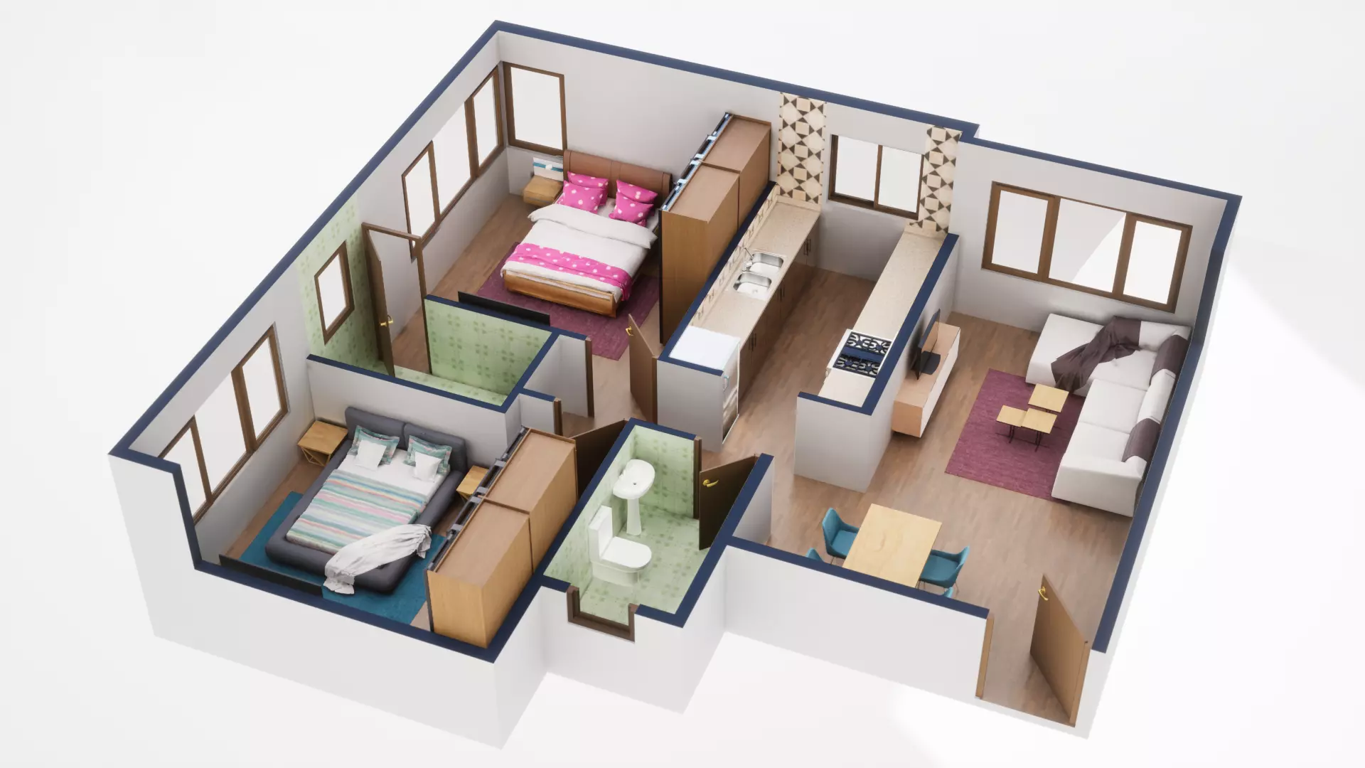3D Floor Plan Model 32 3D model_0