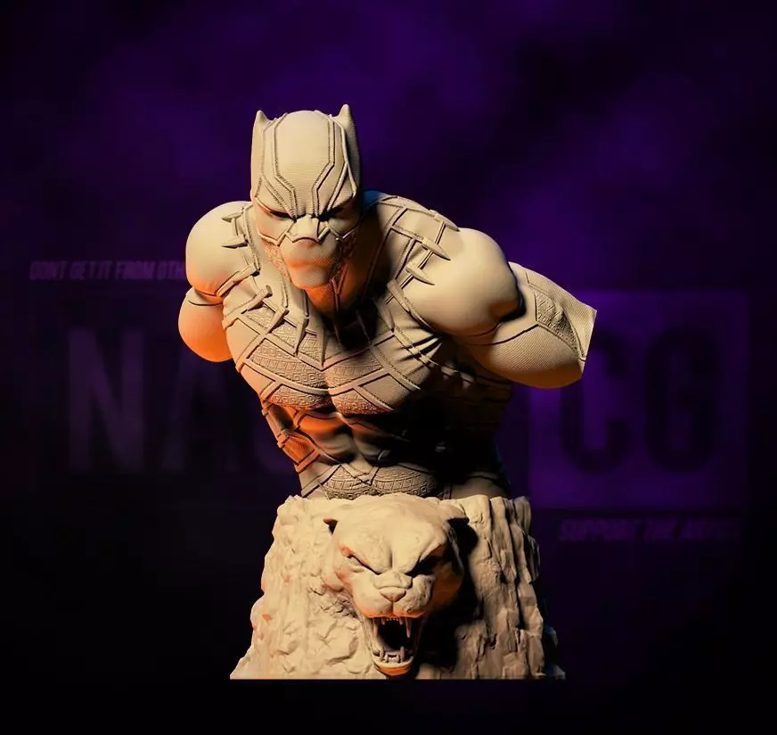 Fan Art Black Panther - Bust 3D print model_0