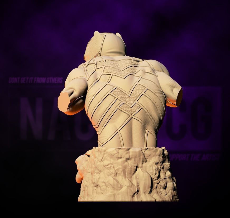 Fan Art Black Panther - Bust 3D print model_3