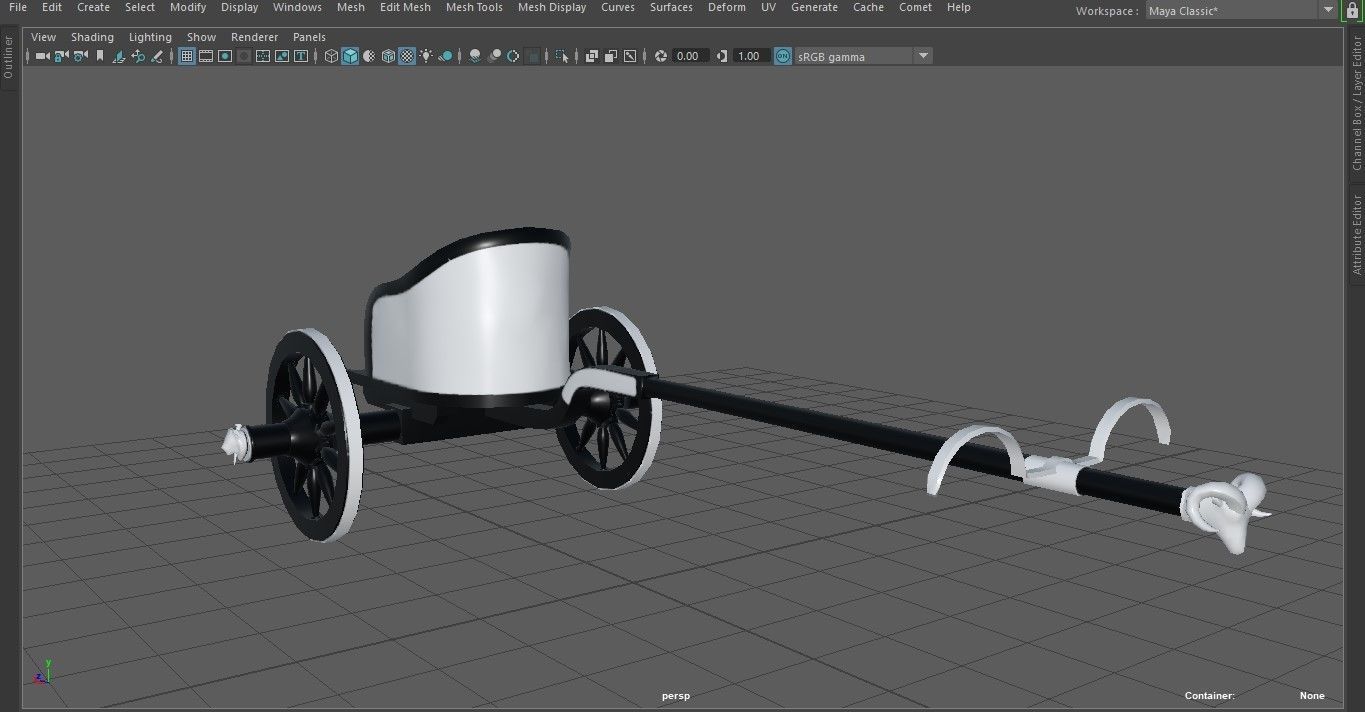 3D model Low Poly PBR Roman Charriot VR / AR / low-poly | CGTrader