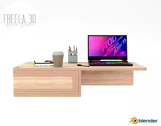 The Revolver wall-mounted desk by Teixeira Design Studio Free 3D model