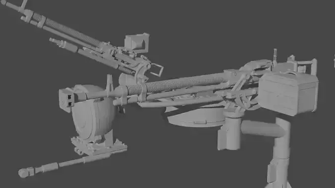 Soviet MG DHSK 3D Printable Model 1 35 3D print model