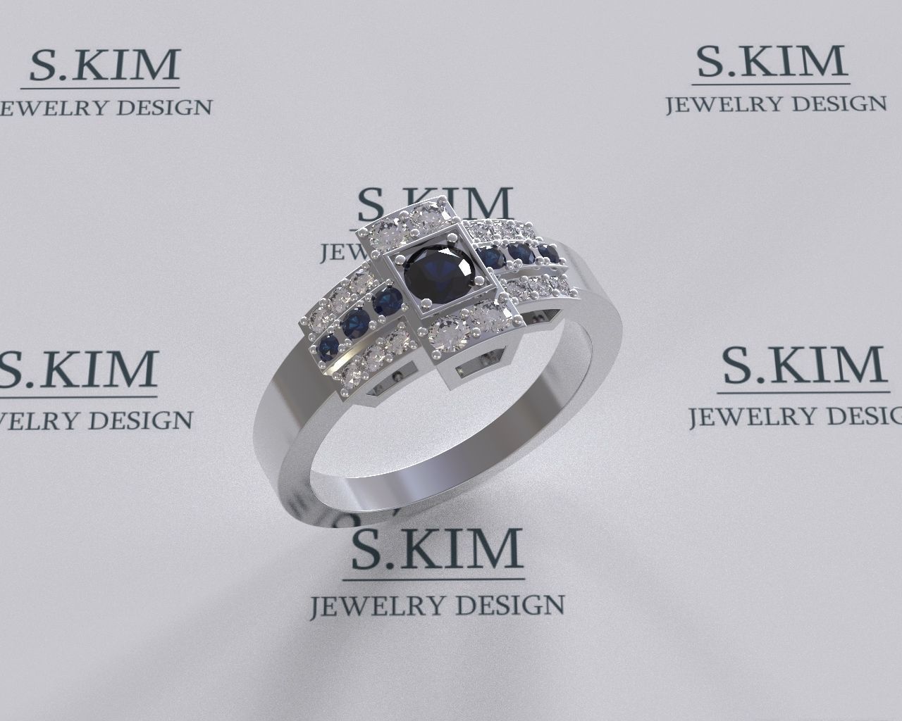 Rectangle ring 3D print model_3