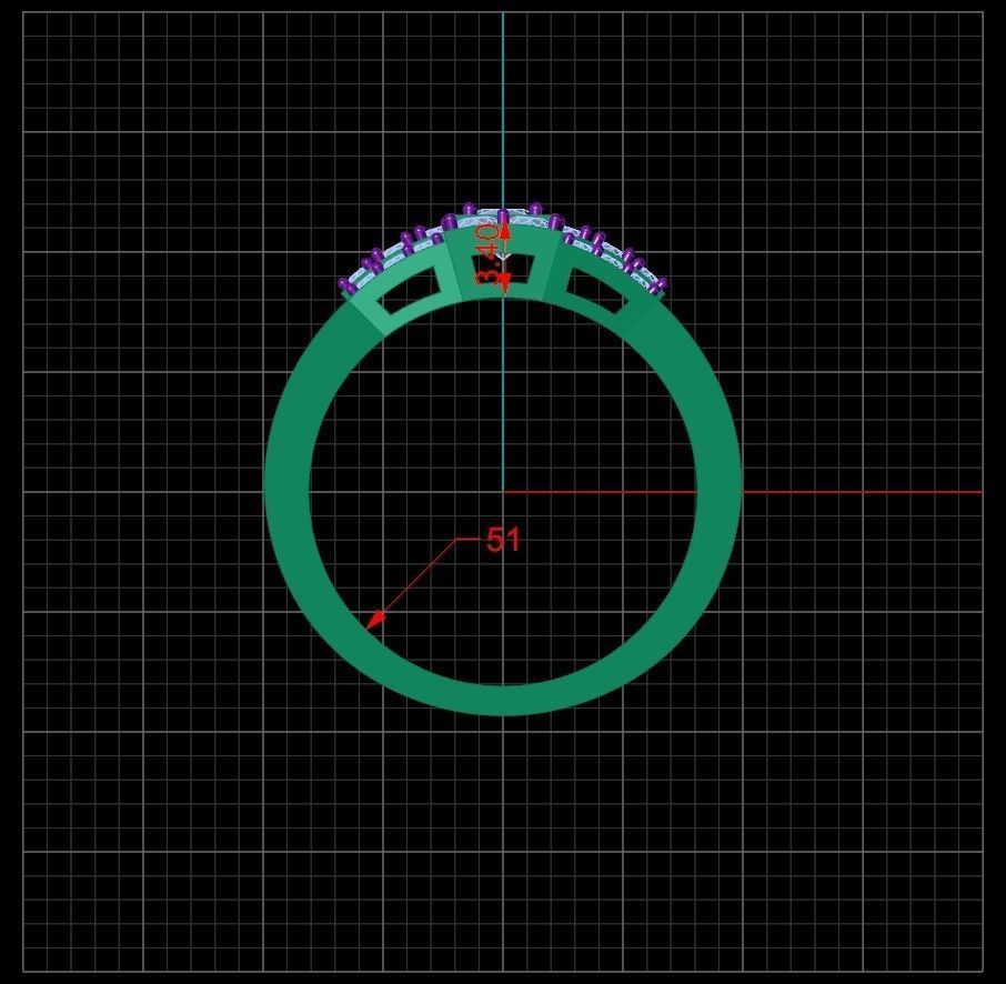 Rectangle ring 3D print model_10