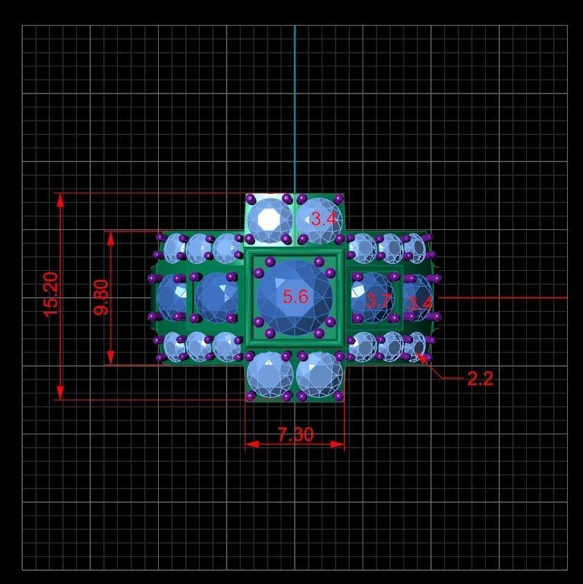 Rectangle ring 3D print model_4