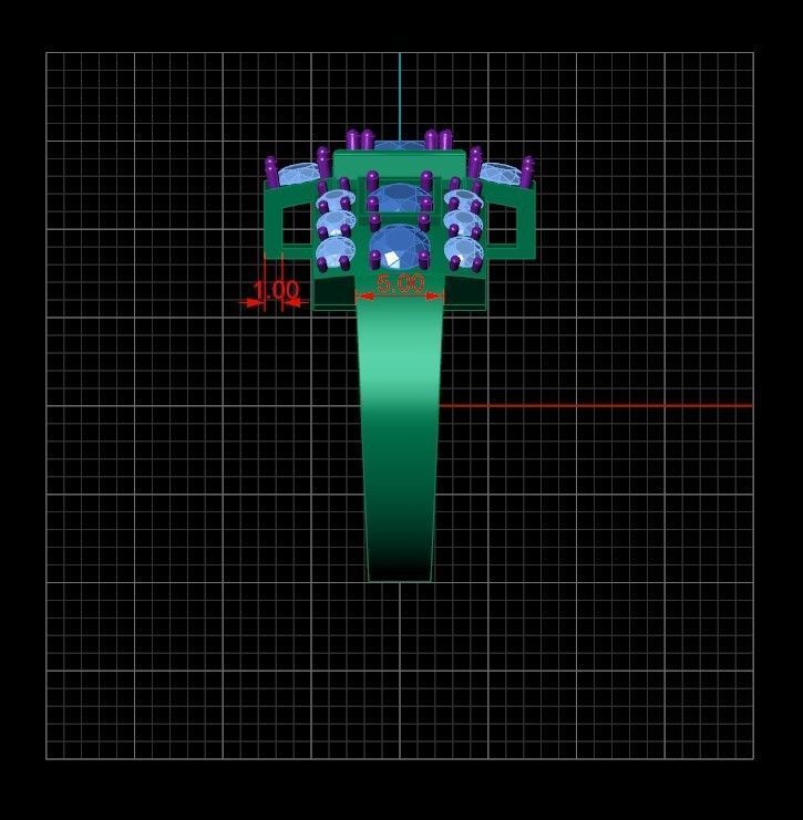 Rectangle ring 3D print model_5