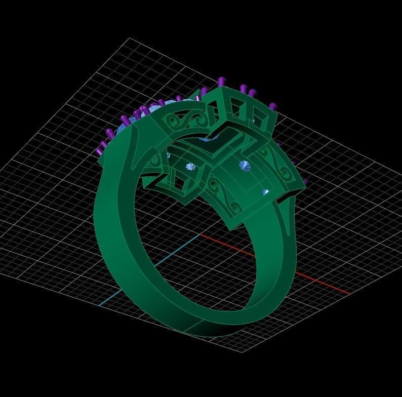 Rectangle ring 3D print model_8