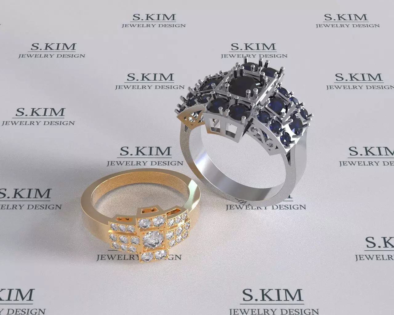 Rectangle ring 3D print model_0