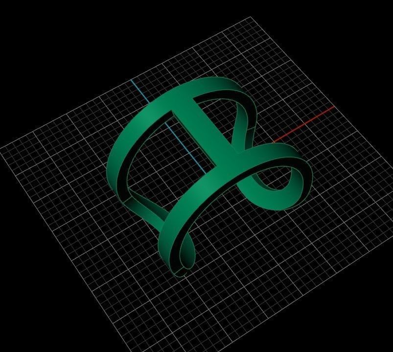 Bars ring 3D print model_4