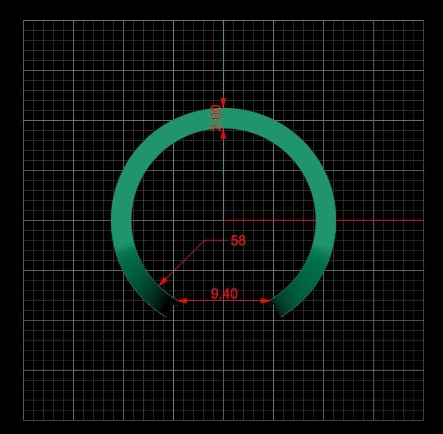 Bars ring 3D print model_7