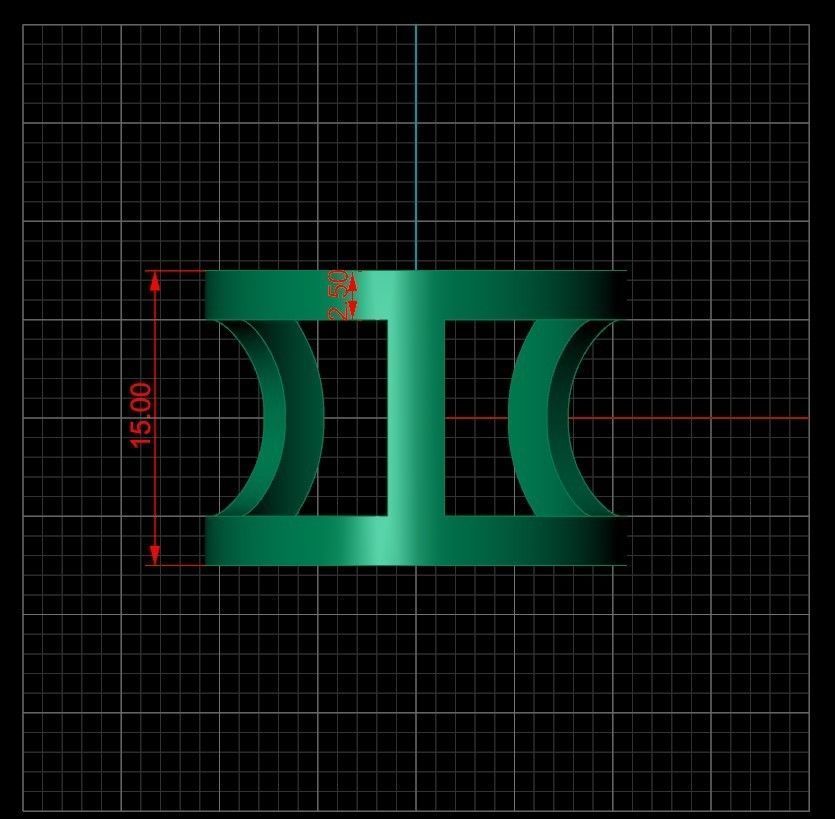 Bars ring 3D print model_2