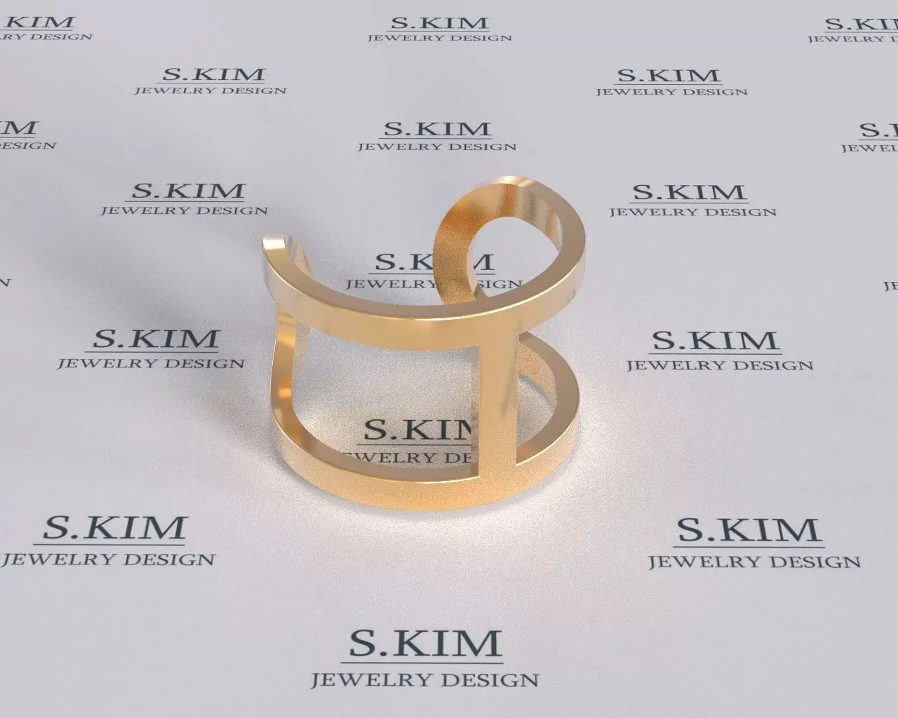 Bars ring 3D print model_0