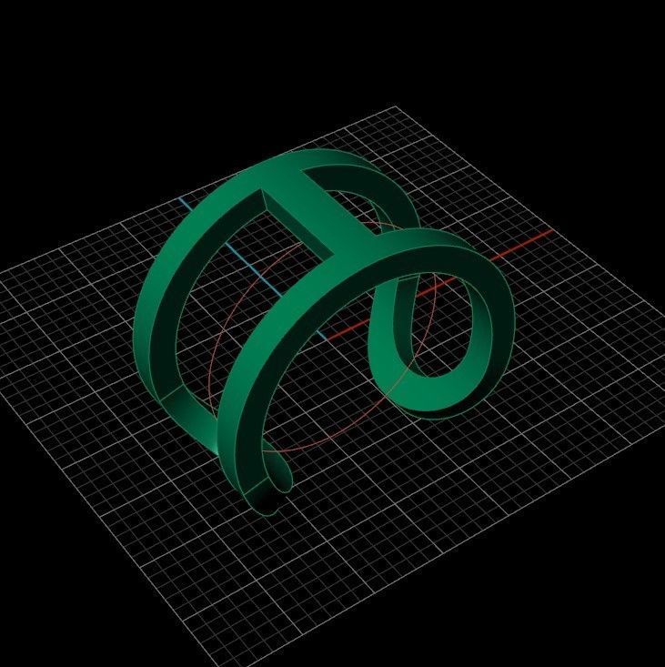 Bars ring 3D print model_5