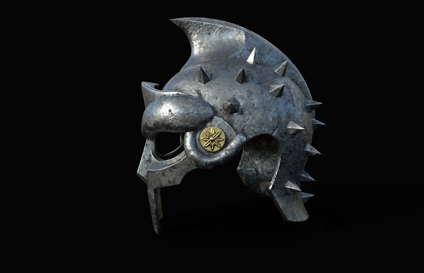 Gladiator Helmet 3d digital download 3D print model_2