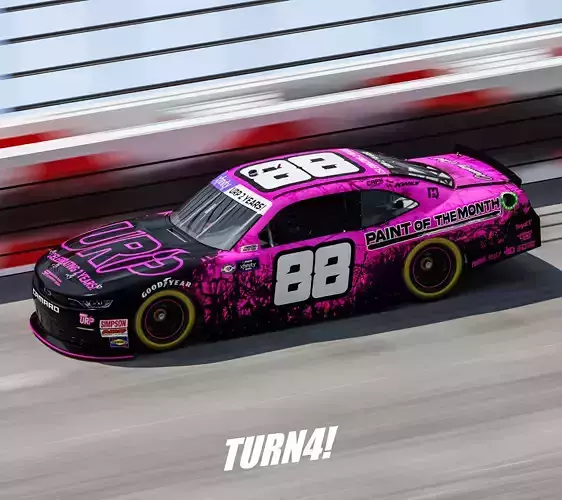 Darlington NASCAR turn 2 render scene  3D model