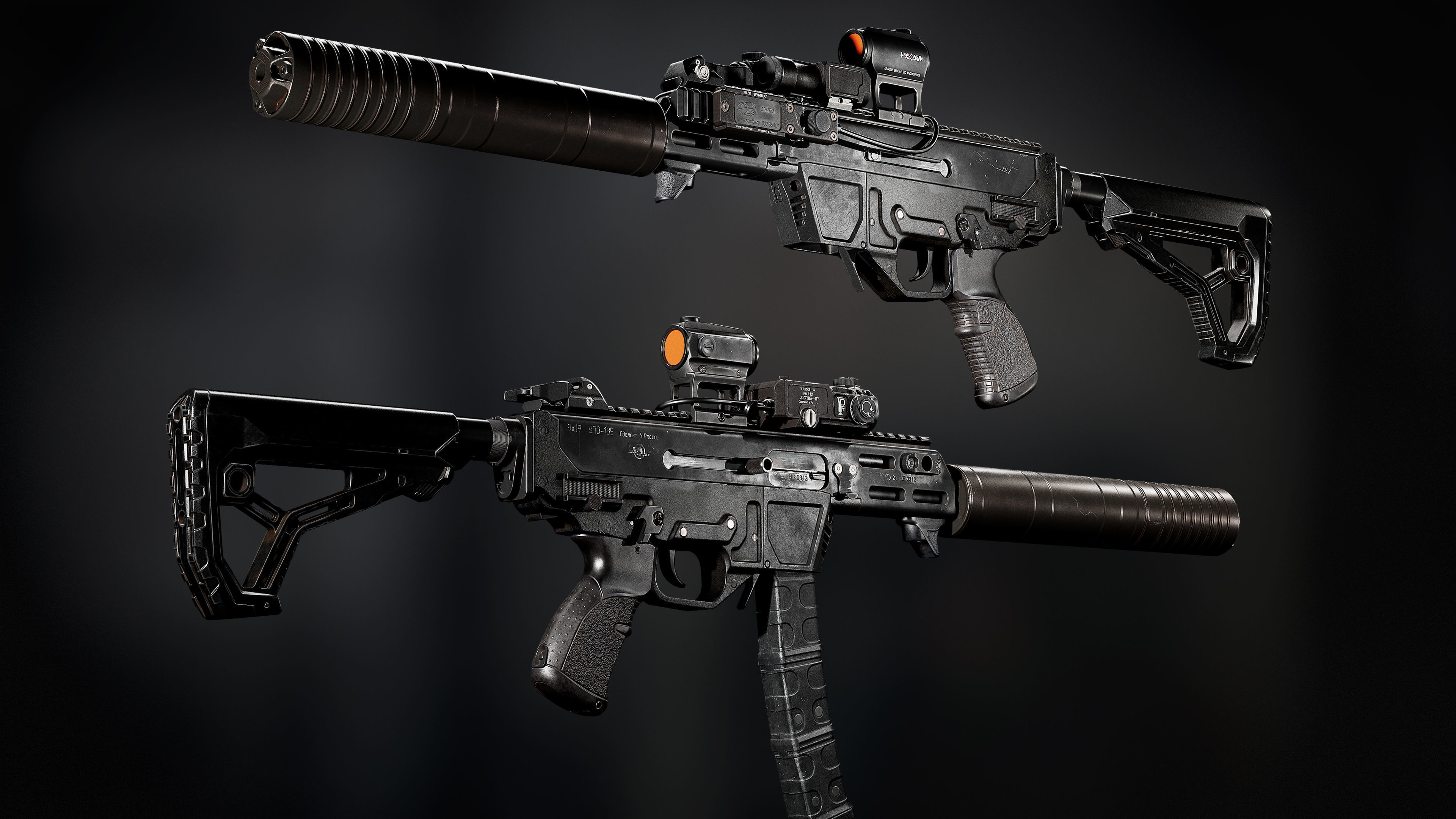 VPO-185 sniper rifle Low-poly 3D model_6