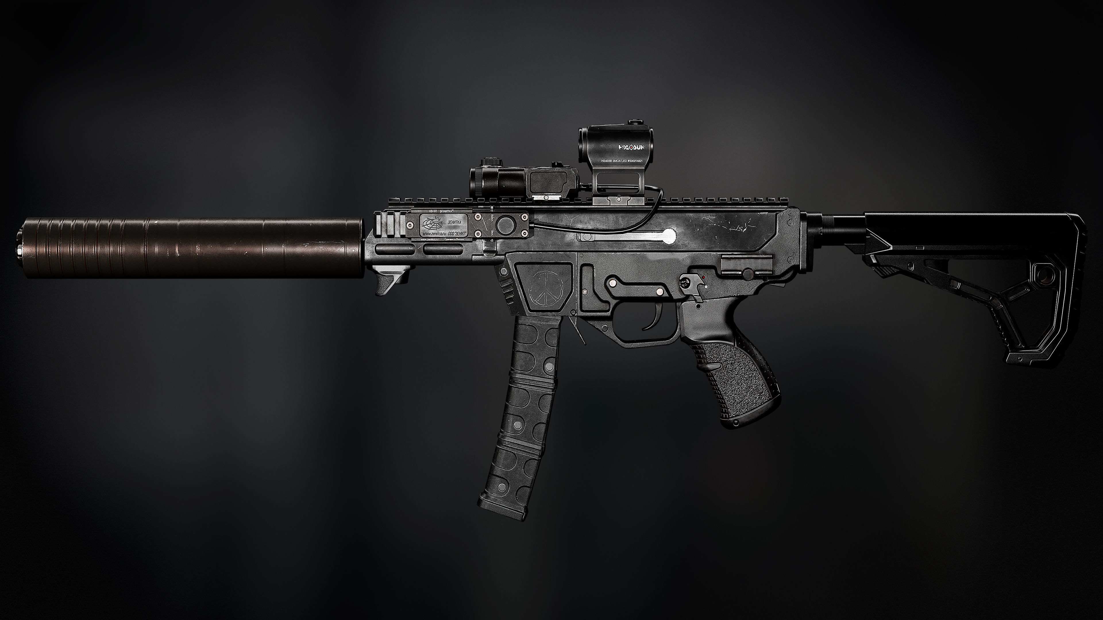 VPO-185 sniper rifle Low-poly 3D model_3