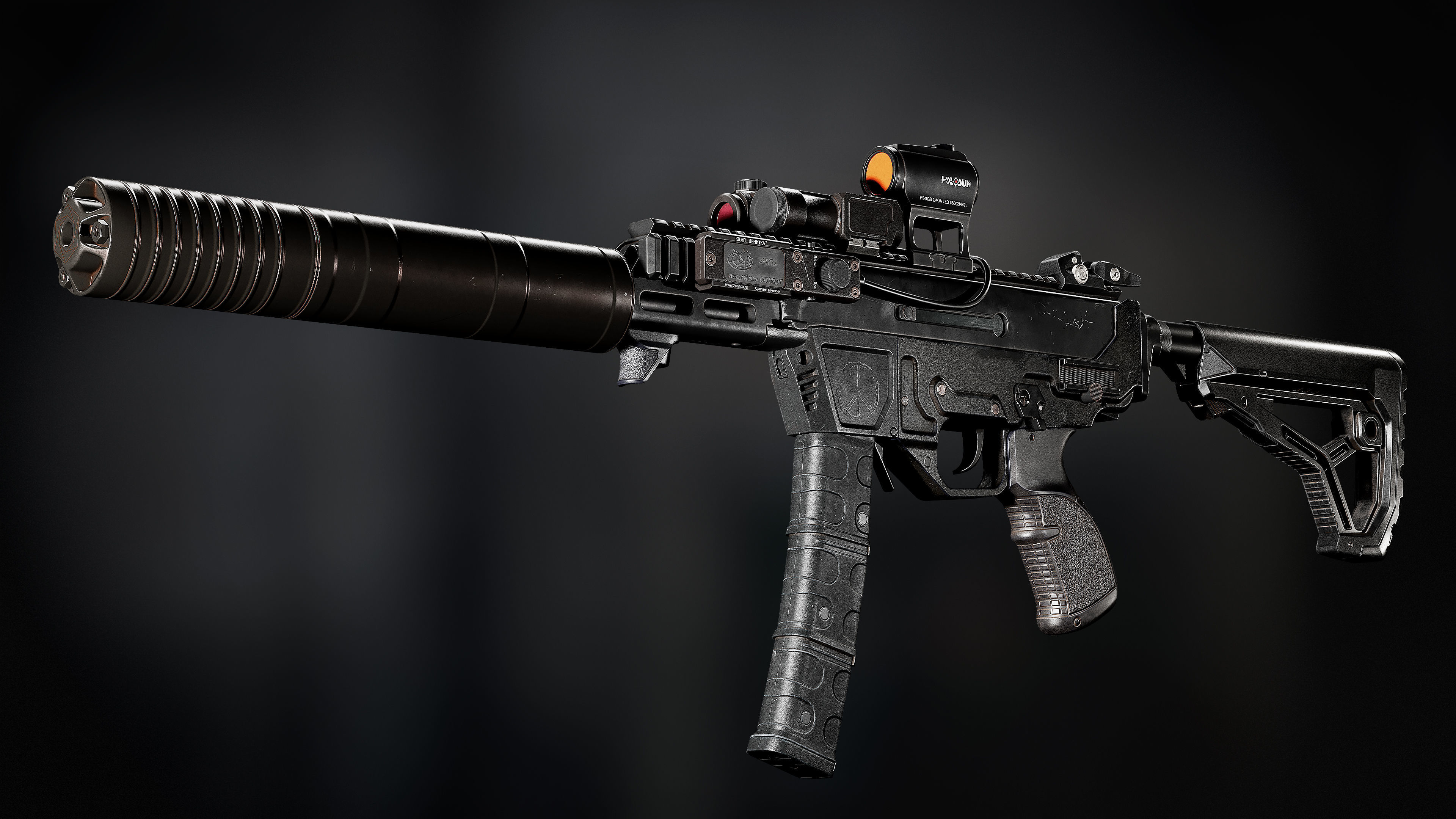 VPO-185 sniper rifle Low-poly 3D model_5