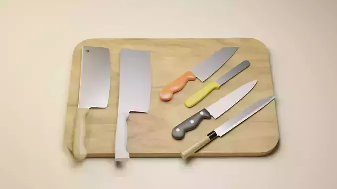 Six Kitchen Knives