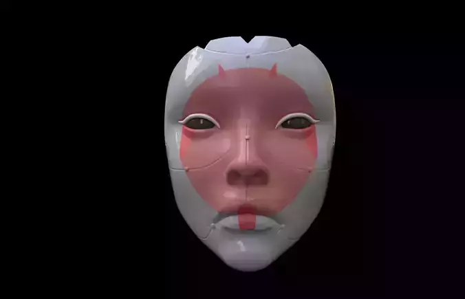 Geisha Mask Ghost in the shell mask 3d digital download