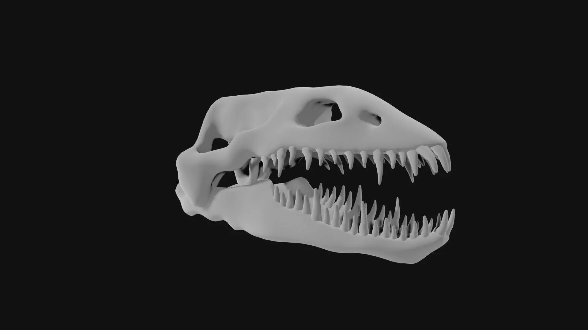 Plesiosaur skull 3D model_0