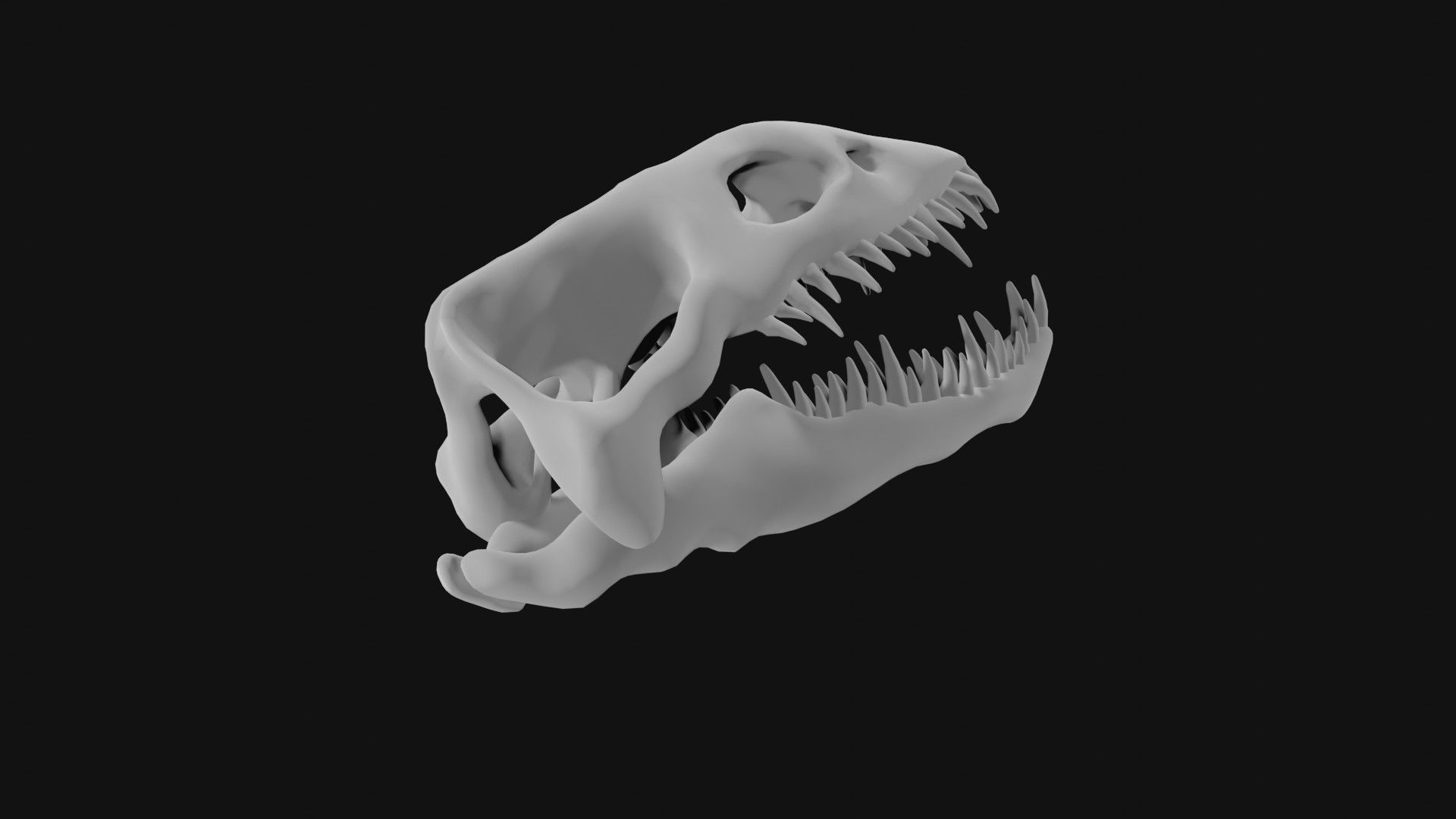 Plesiosaur skull 3D model_3