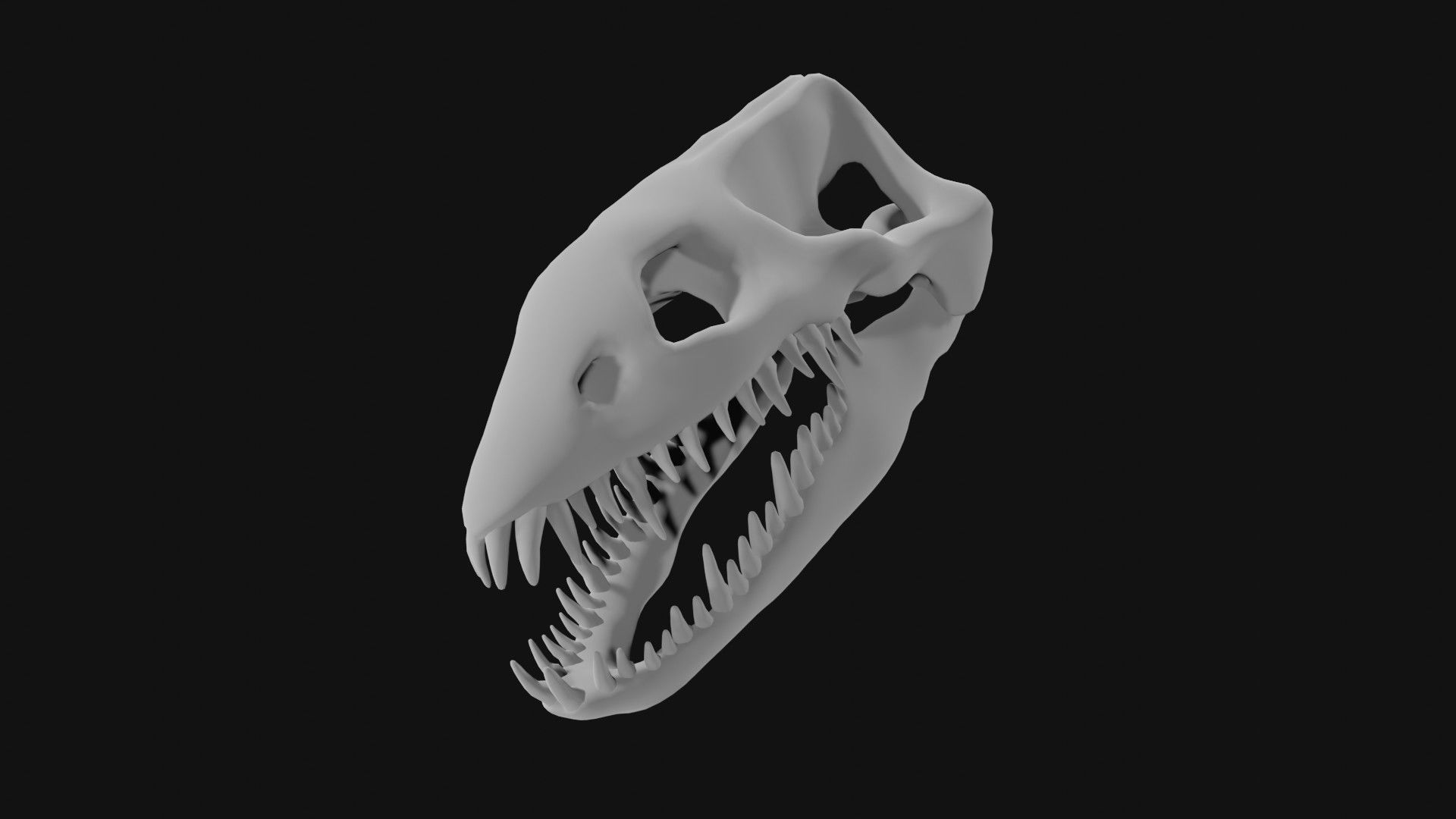 Plesiosaur skull 3D model_6