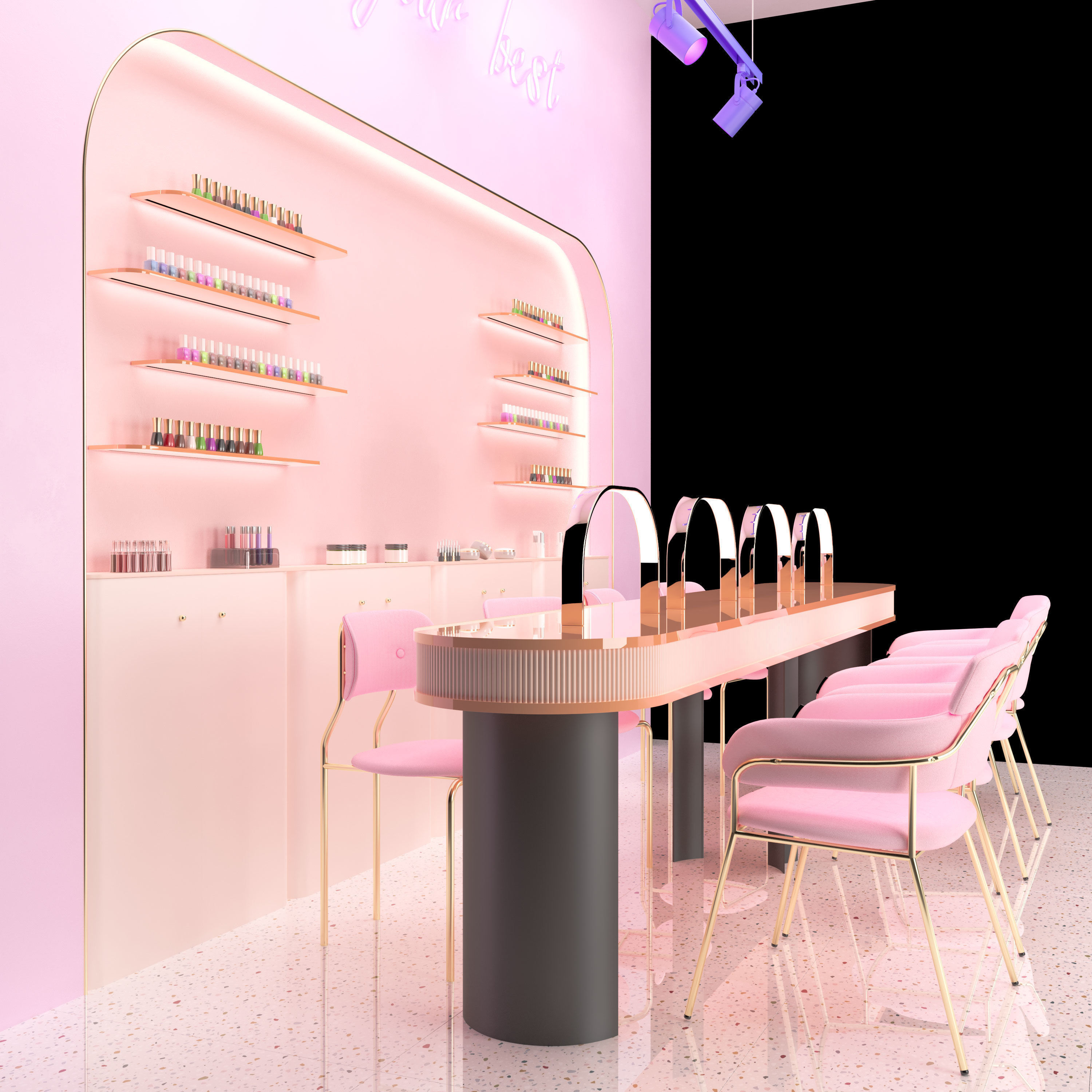 Beauty salon 3D model_1