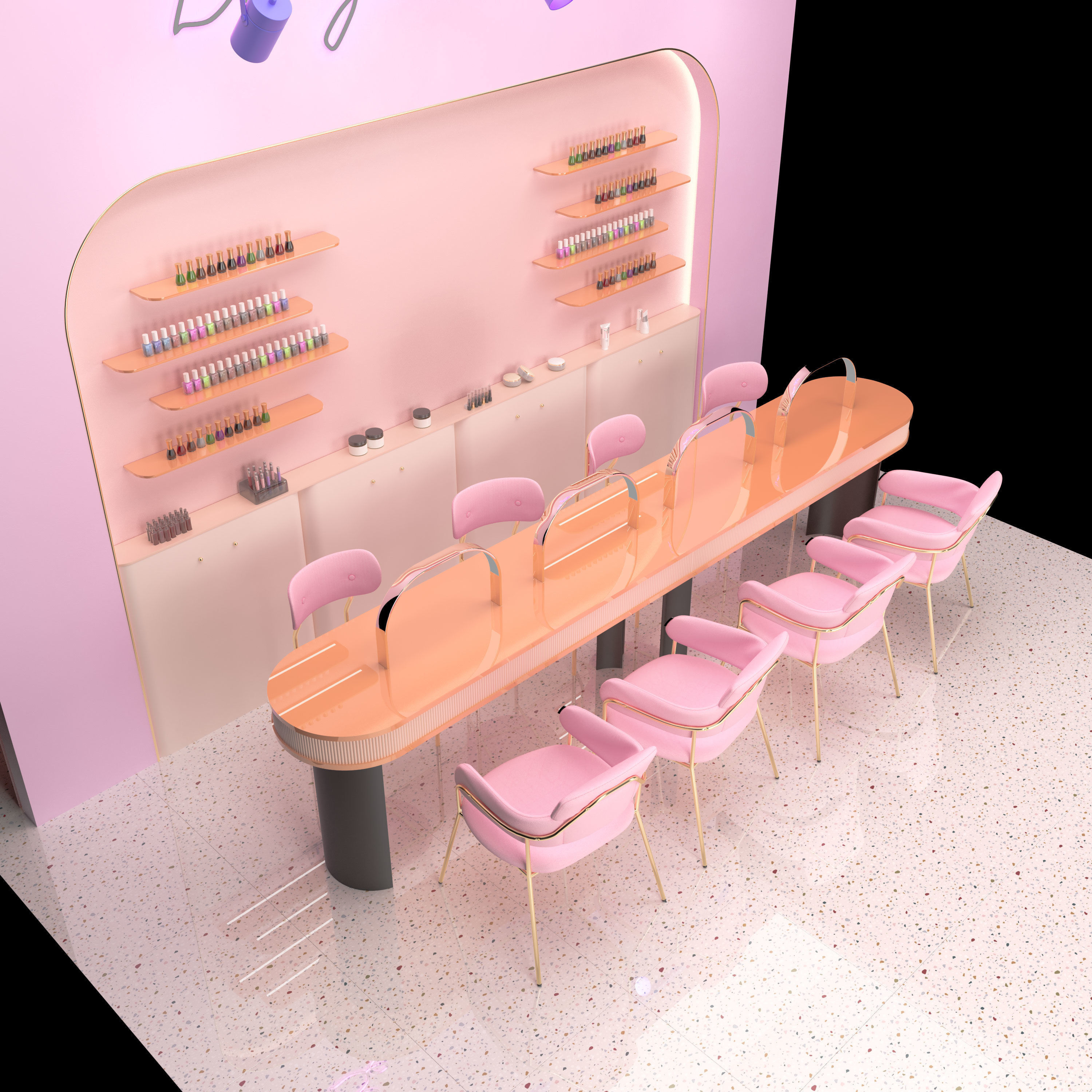 Beauty salon 3D model_3