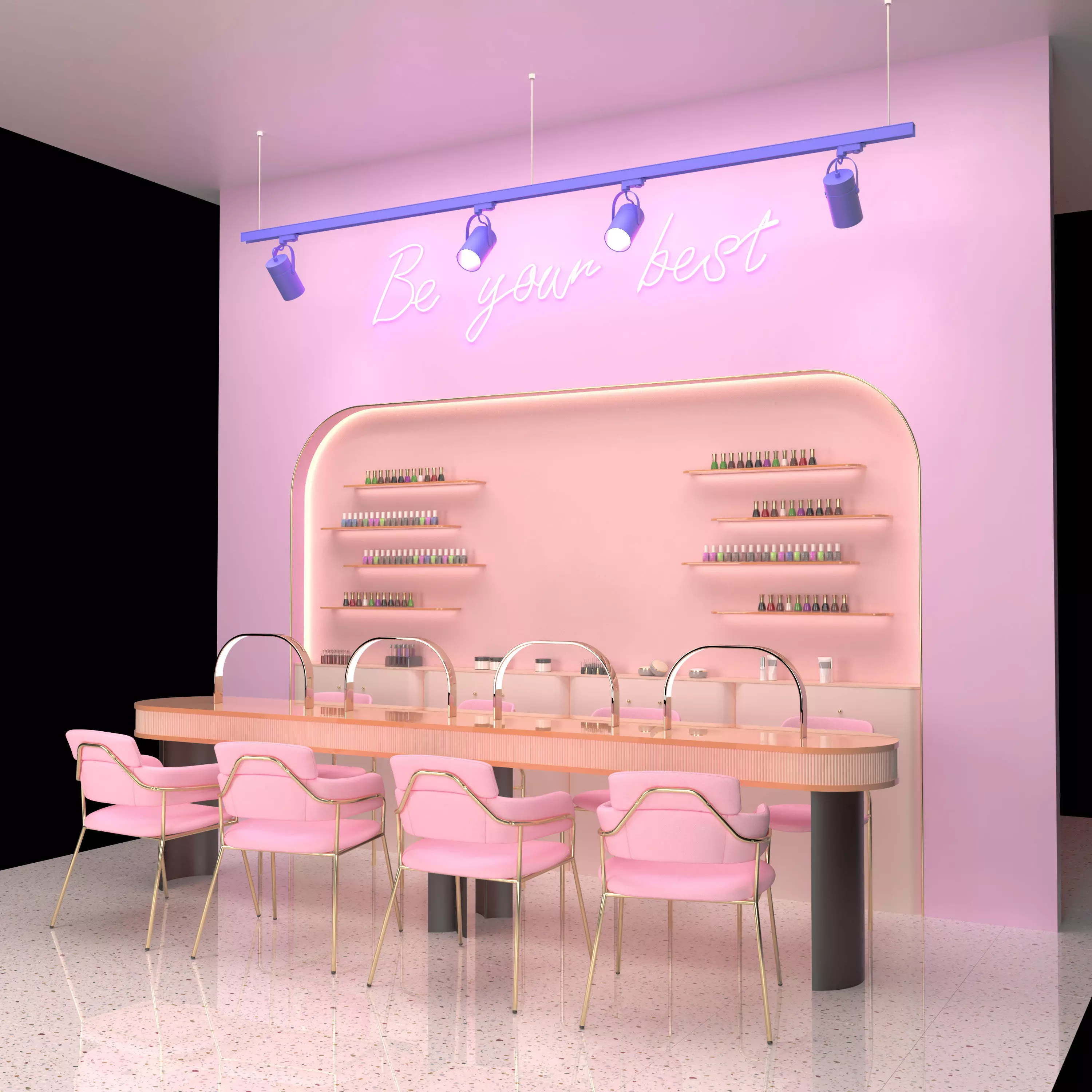 Beauty salon 3D model_0