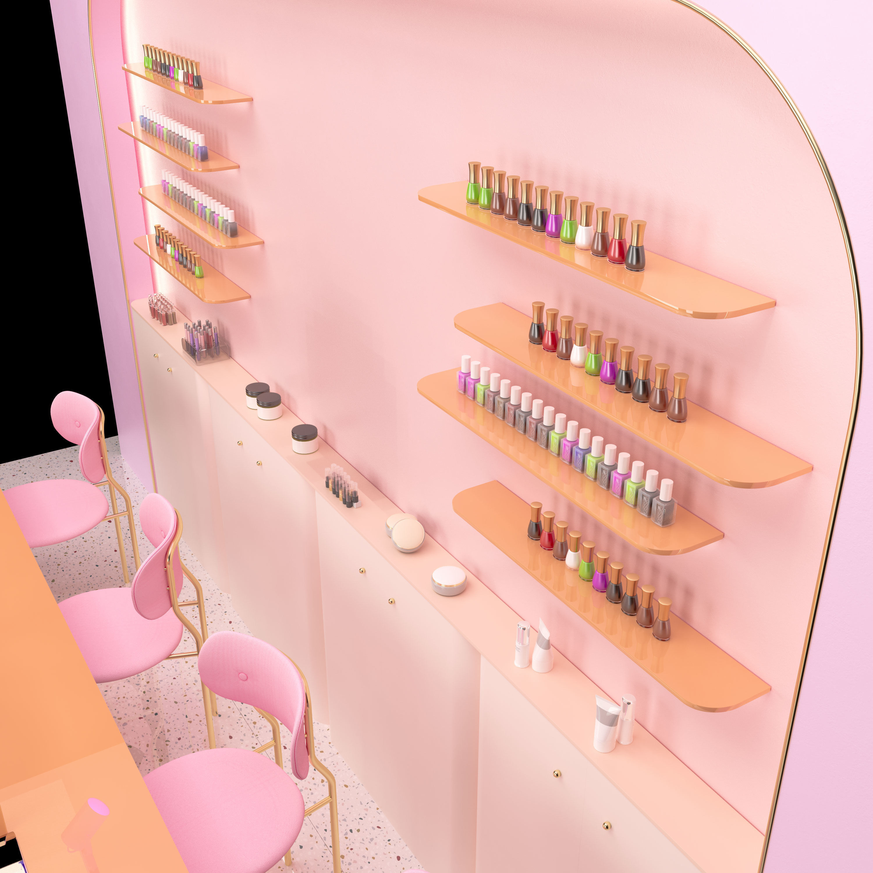 Beauty salon 3D model_4