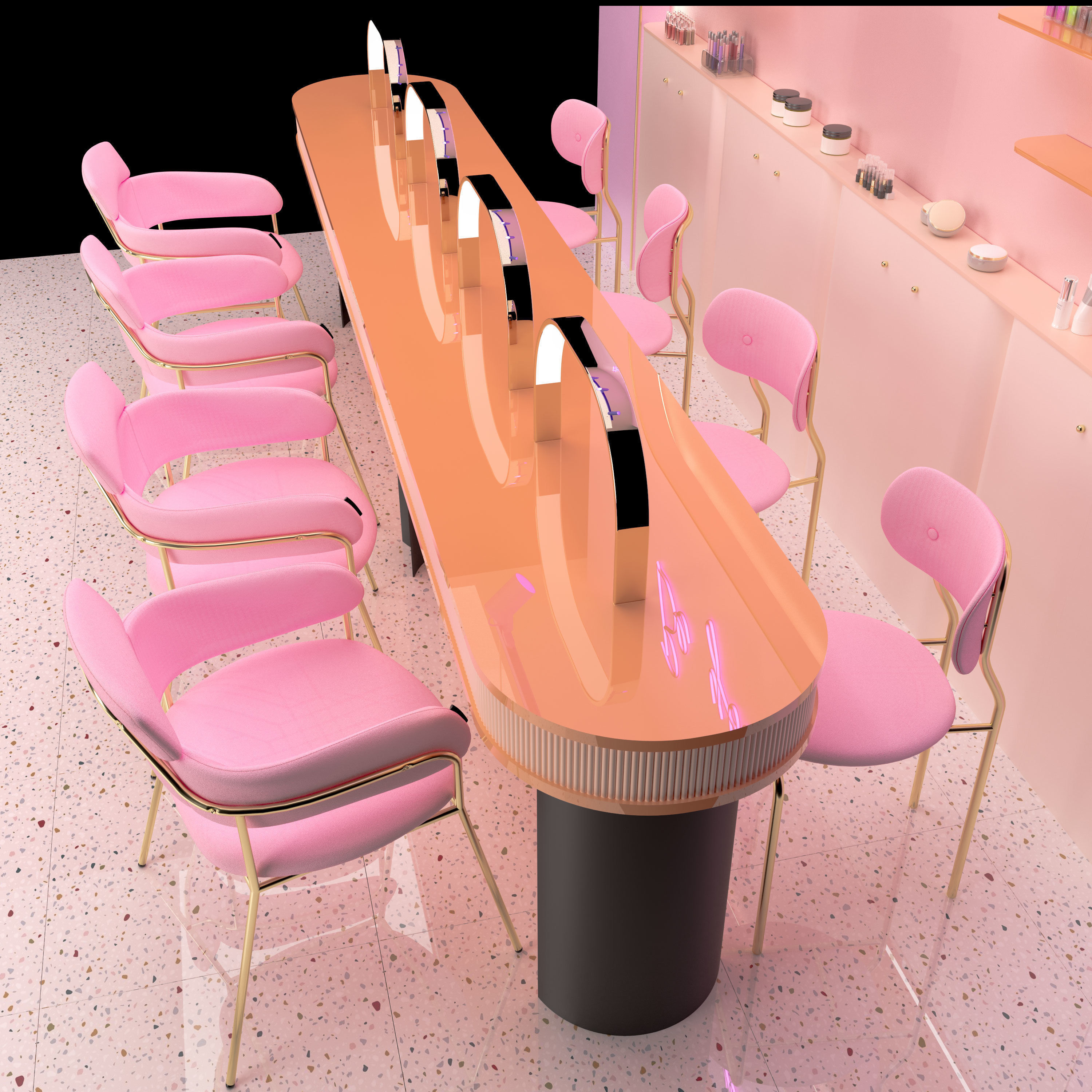 Beauty salon 3D model_2