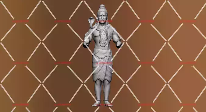 Lord siva  bhagwan  Stand 3D print model 3D print model