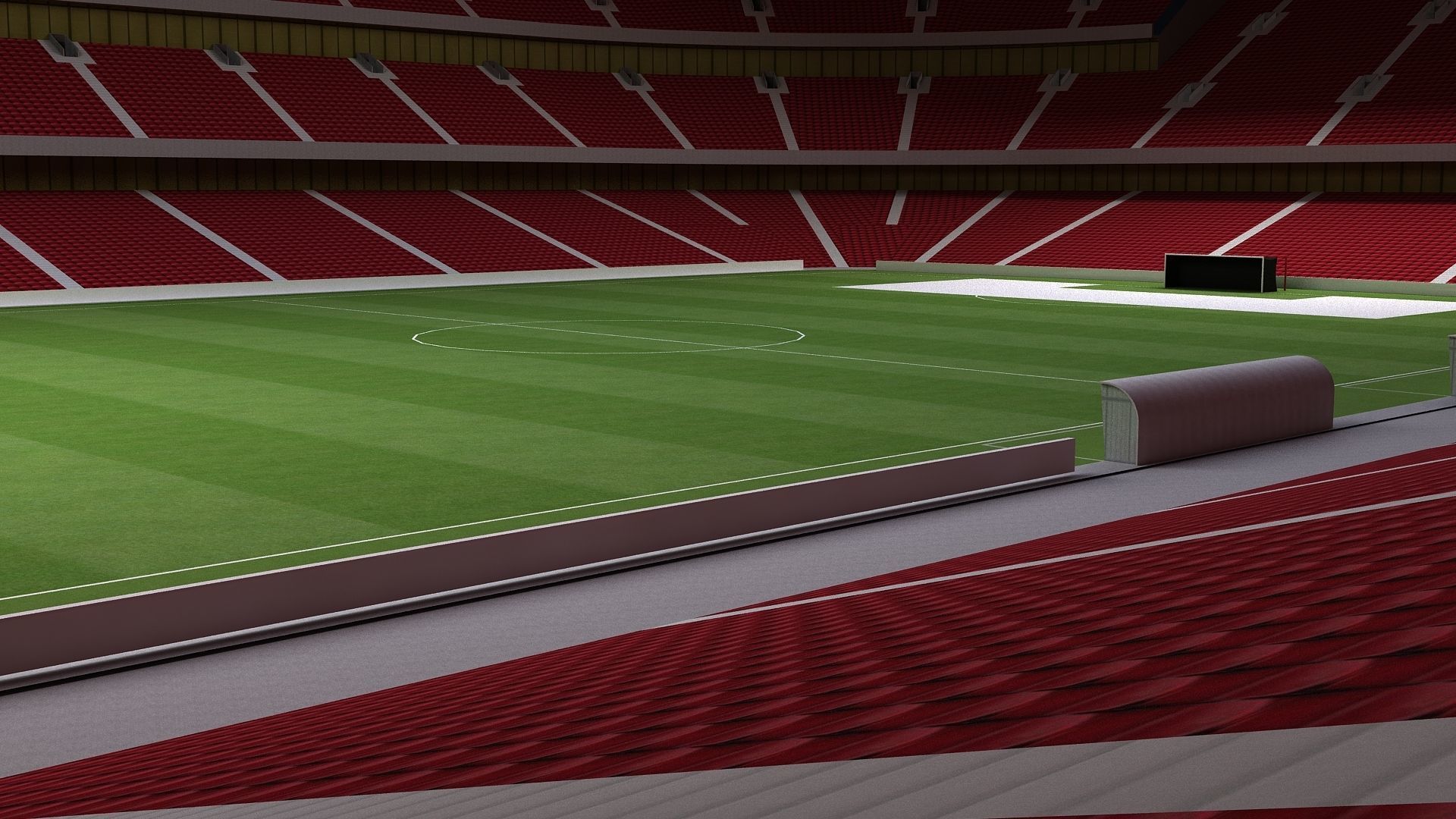 Al Bayt Stadium Low-poly 3D model_10