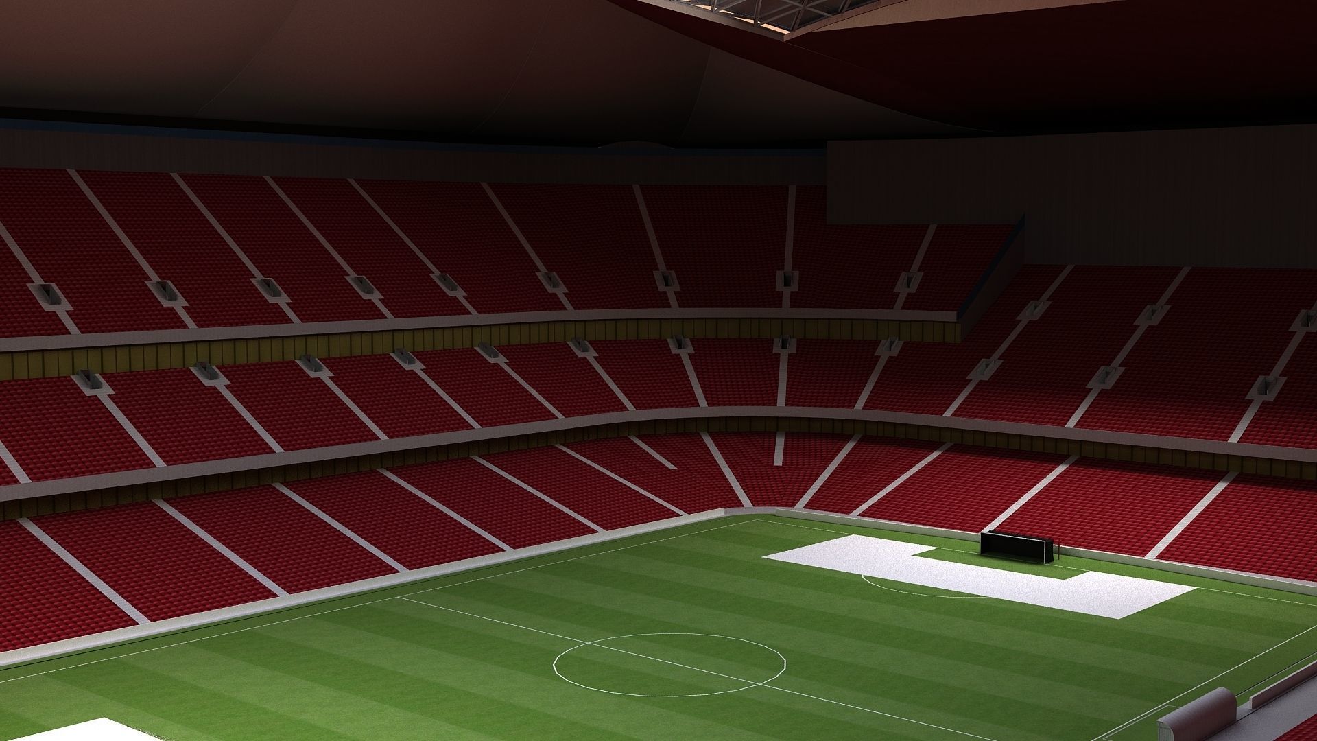 Al Bayt Stadium Low-poly 3D model_8