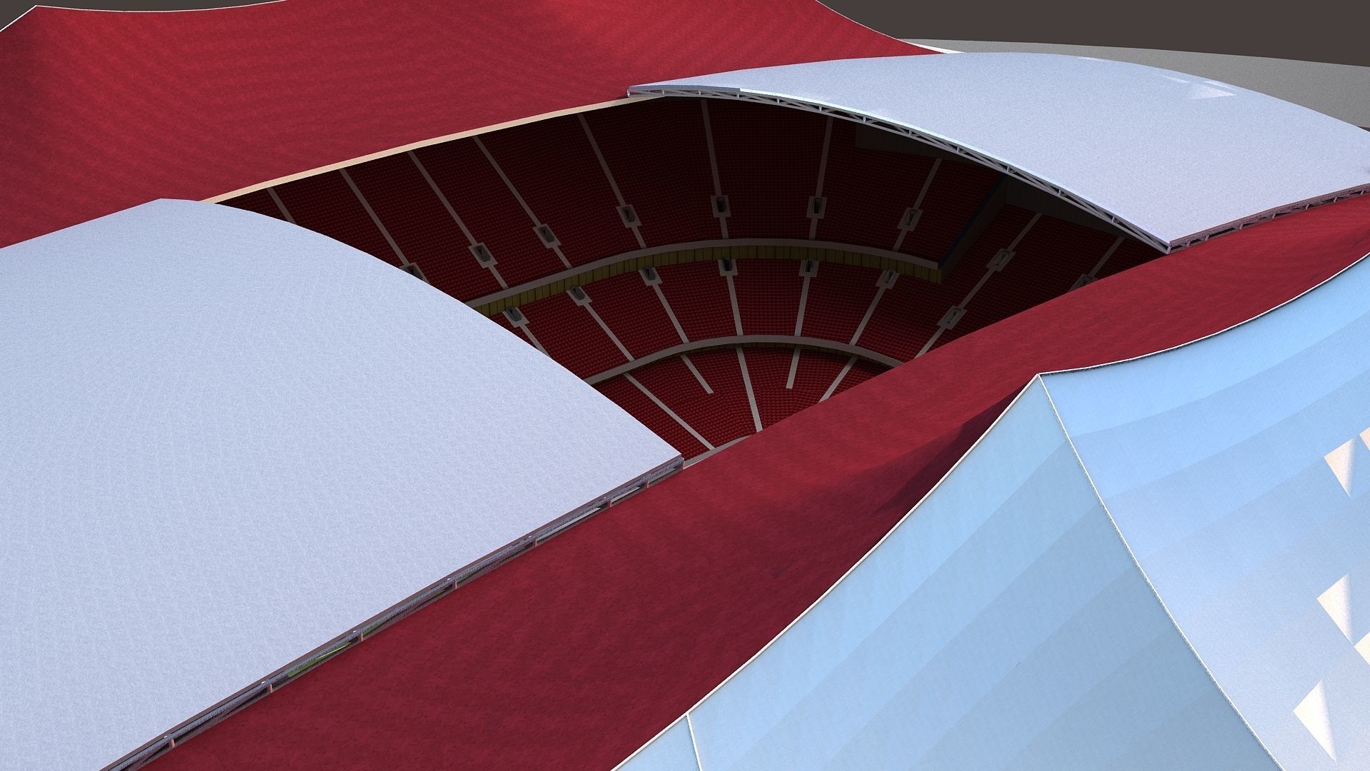 Al Bayt Stadium Low-poly 3D model_6