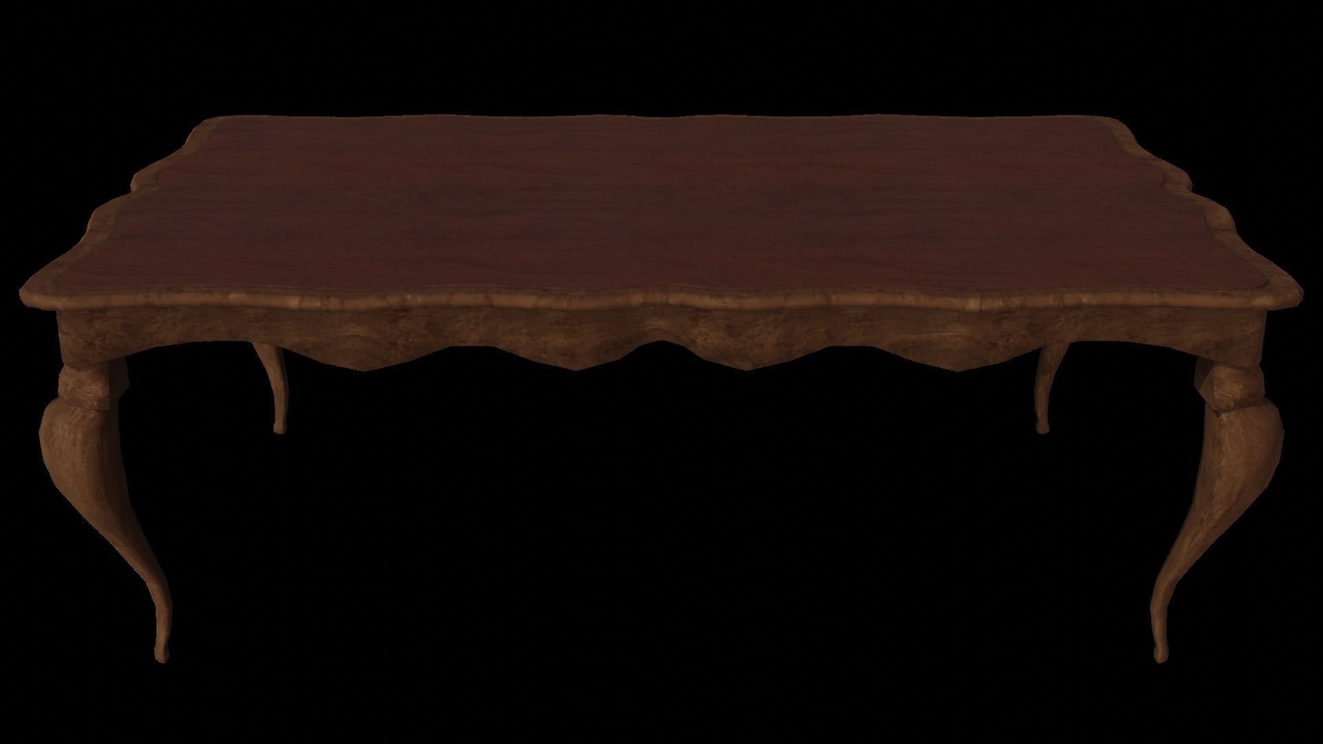 Antique Table 03 Low-poly 3D model_3