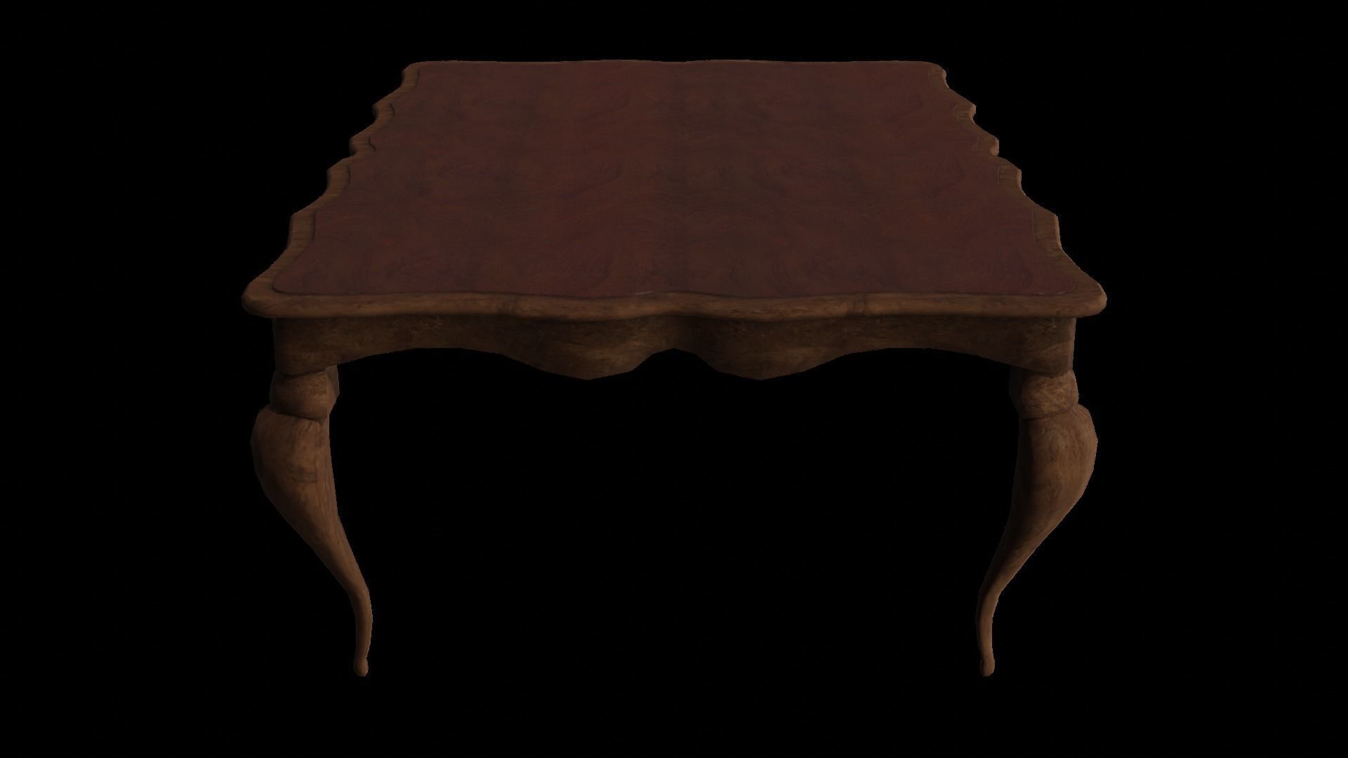 Antique Table 03 Low-poly 3D model_4