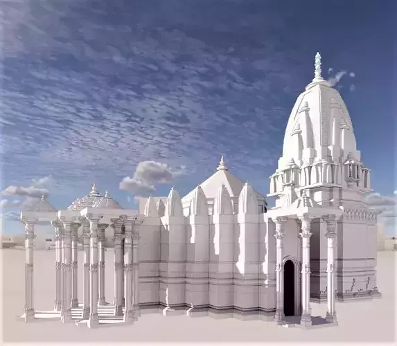 indian hindu temple mandir 3D model