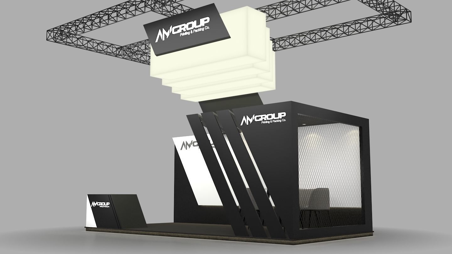 Exhibition Booth 3D model_2