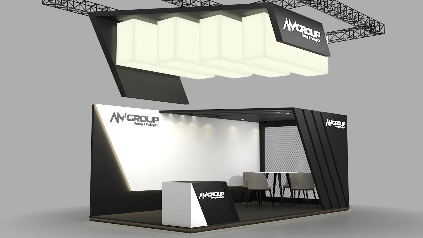 Exhibition Booth 3D model_1