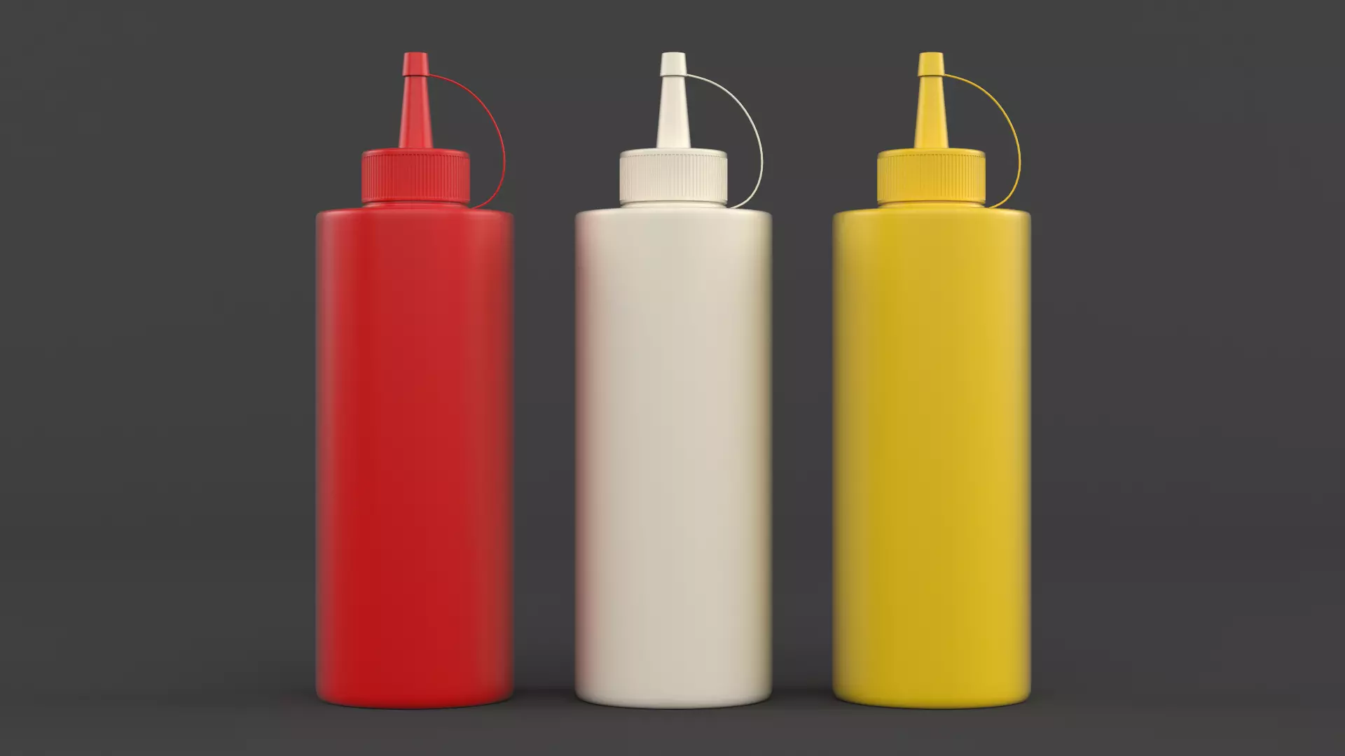 Sauce Bottles 3D model_0