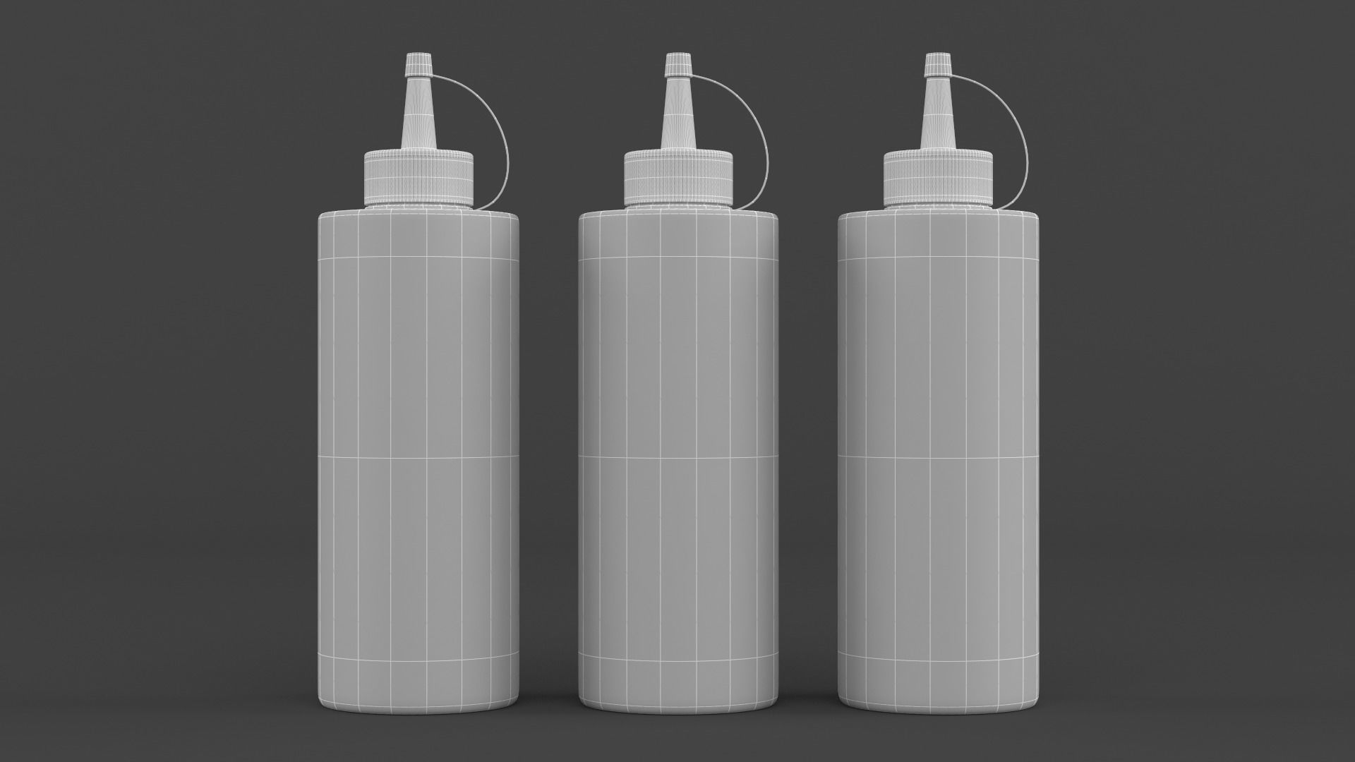 Sauce Bottles 3D model_7