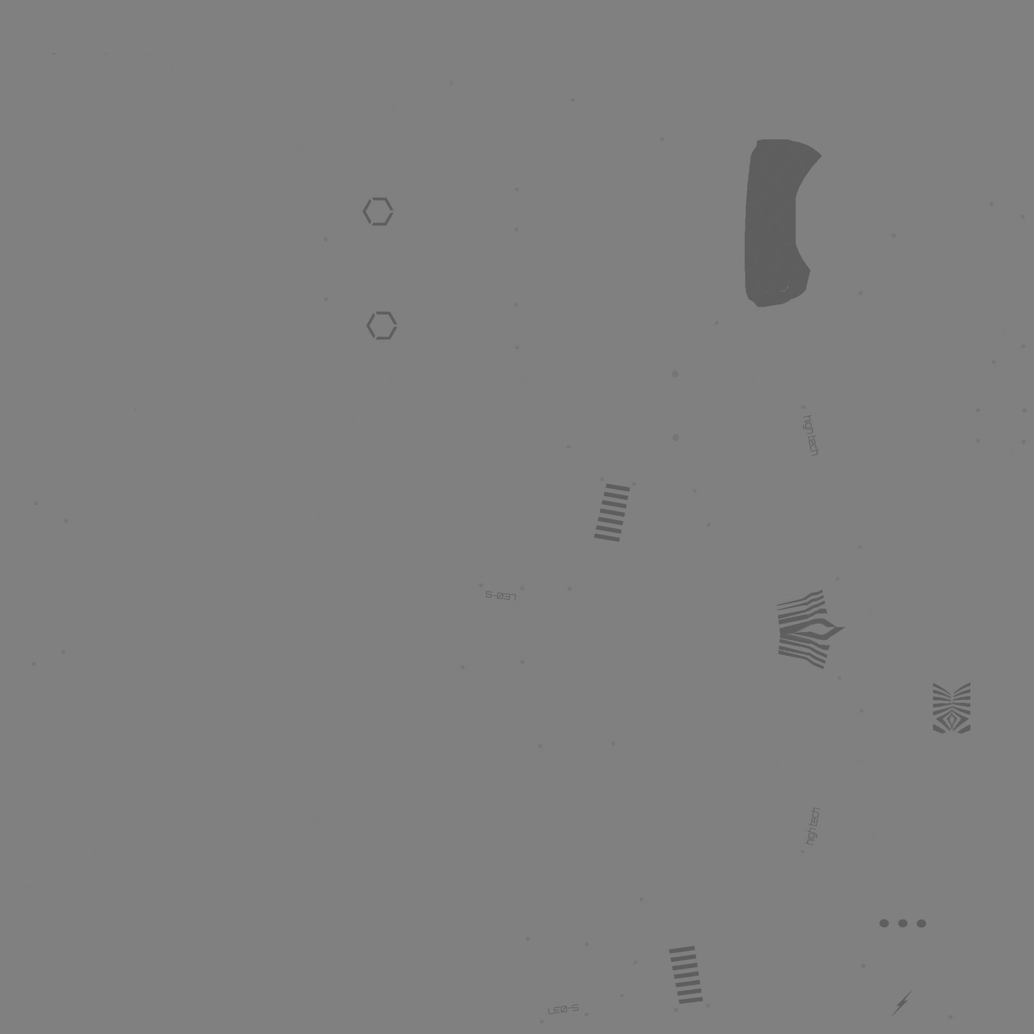 SciFi War Axe A06 Full White - Sci Fi Weapon Design Low-poly 3D model_22