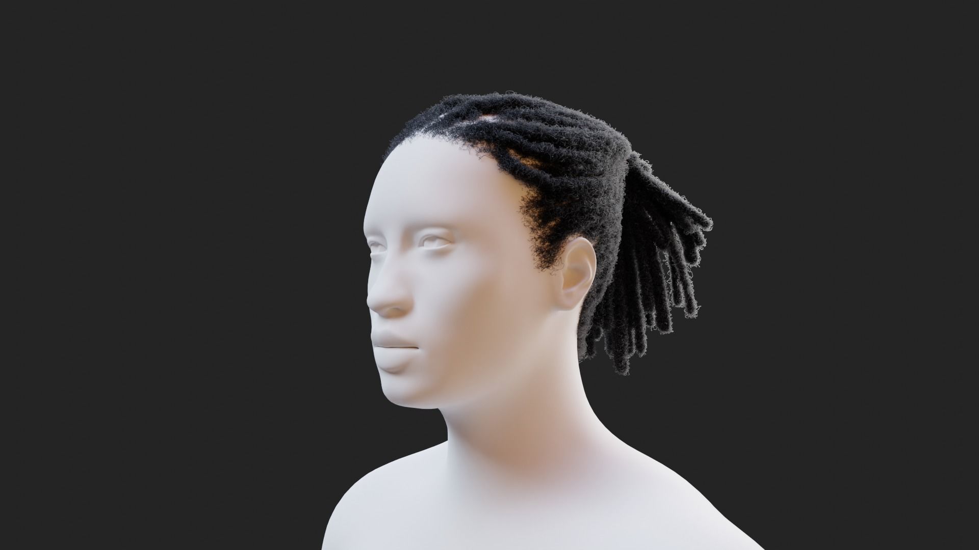 Dread Csec Model Dreadlocks Ponytail 3D model | CGTrader