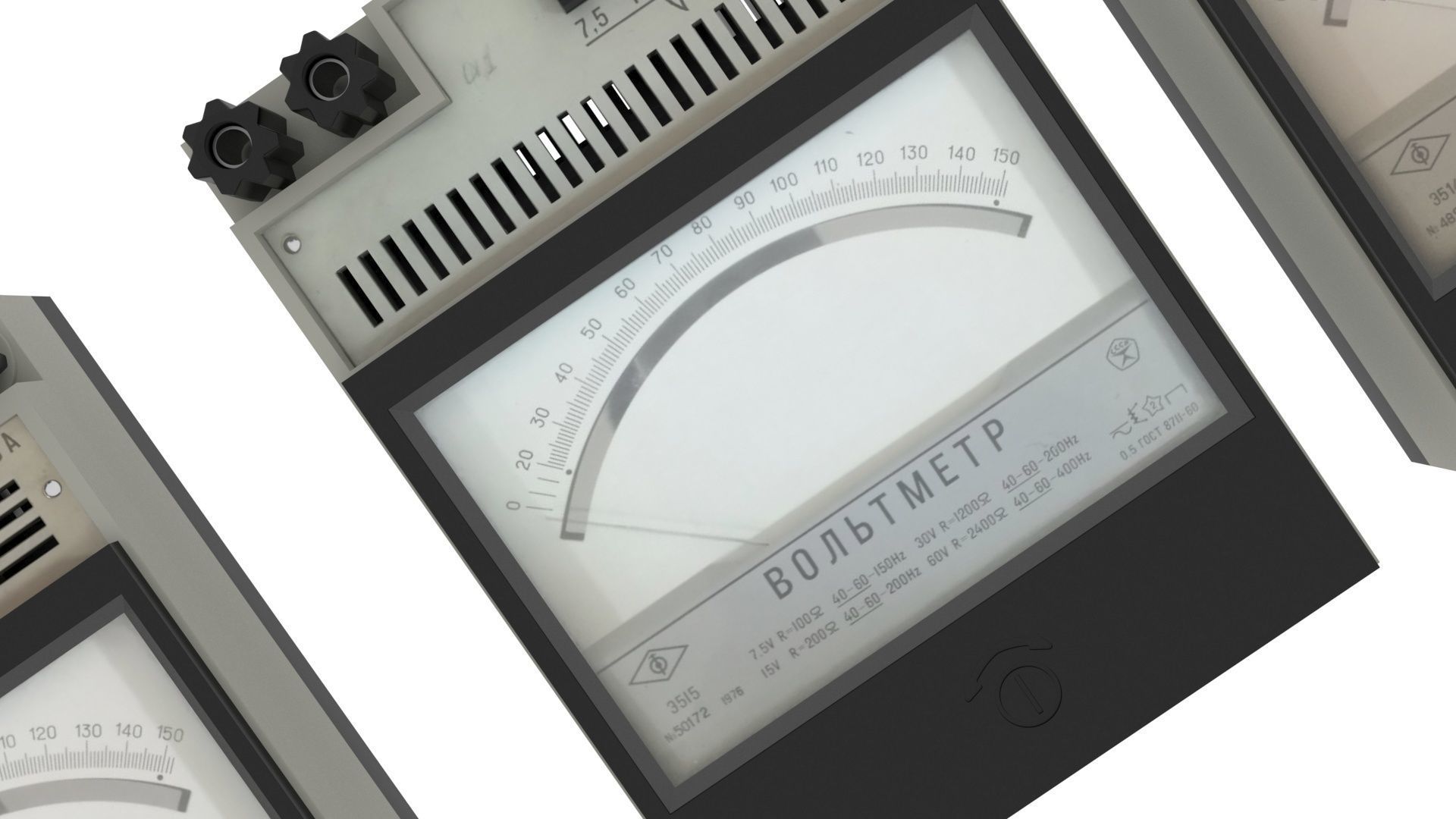 Analog Meters Set 3D model_11